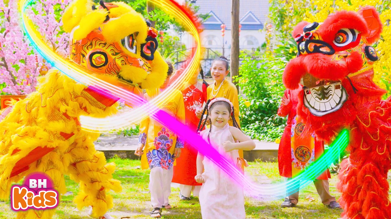 Múa Lân Ông Địa - 20 Bài Nhạc Tết Thiếu Nhi Hay Nhất 2026, Nhạc Thiếu Nhi Bánh Chưng Bánh Tét