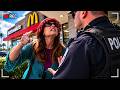McDonald’s Trespass Call: Aggressive Woman Confronts Cops