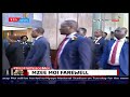 Gideon moi leads family members to view the body of former president that is lying in parliament