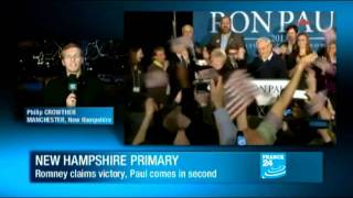 US presidential election 2012 - Mitt Romney cruises to victory in New Hampshire