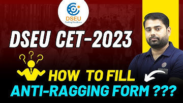 How to fill Anti-Ragging Form🤔| Watch this | DSEU CET 2023 | #delhi_polytechnic #modulationinsitute