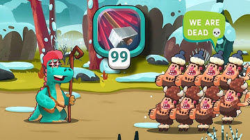 Hammer Spell Spree against Vikings Caveman - Dino Bash 2 Travel Through Time