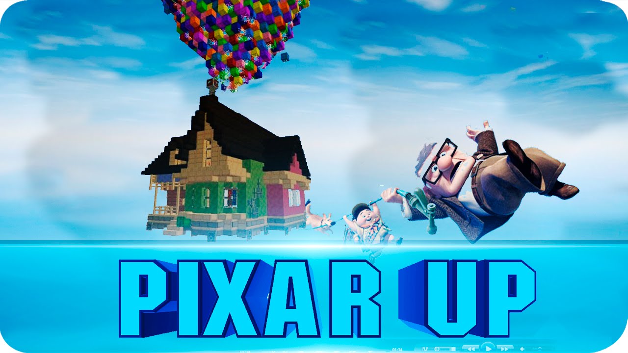 Minecraft - Pixar's UP Flying House in Minecraft! Map w/ Download - YouTube