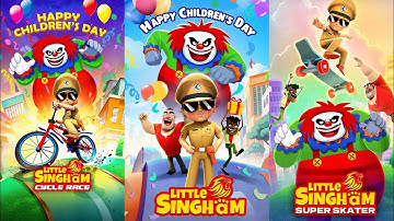 Little Singham VS Race VS Cycle Race Vs Skate Board- Fun Game - Best Android/iOS Gameplay HD