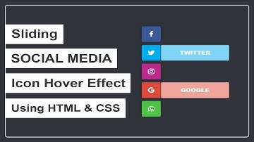 How to create the Social Media Sliding Icon Hover Effect - Pure CSS Icon Hover Effect