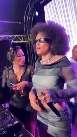 Dj zinhle on the decks with her best friend 🧡 pearl  Thusi  #bestfriend #housemusic #powerhouse