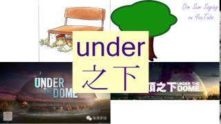 Under In Cantonese 之下 - Flashcard
