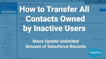 How to Transfer All Contacts Owner By Inactive Users in  Salesforce
