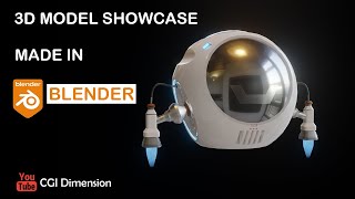 Sci Fi Droid Model Made In Blender | Model Showcase | #Blender3d