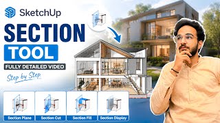 99% SketchUp Users Don't Know This Section Tool Trick! 🤯#3d#viral#architecture#trending#boost#sketch
