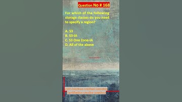 AWS Solutions Architect Associate Certification Practice Questions | Question No. 168 #aws #shorts