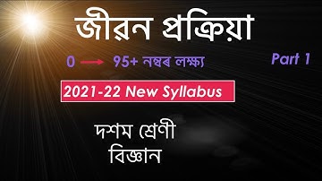 Class 10 science chapter 6 assamese medium | জীৱন প্ৰক্ৰিয়া দশম শ্ৰণী | Part 1