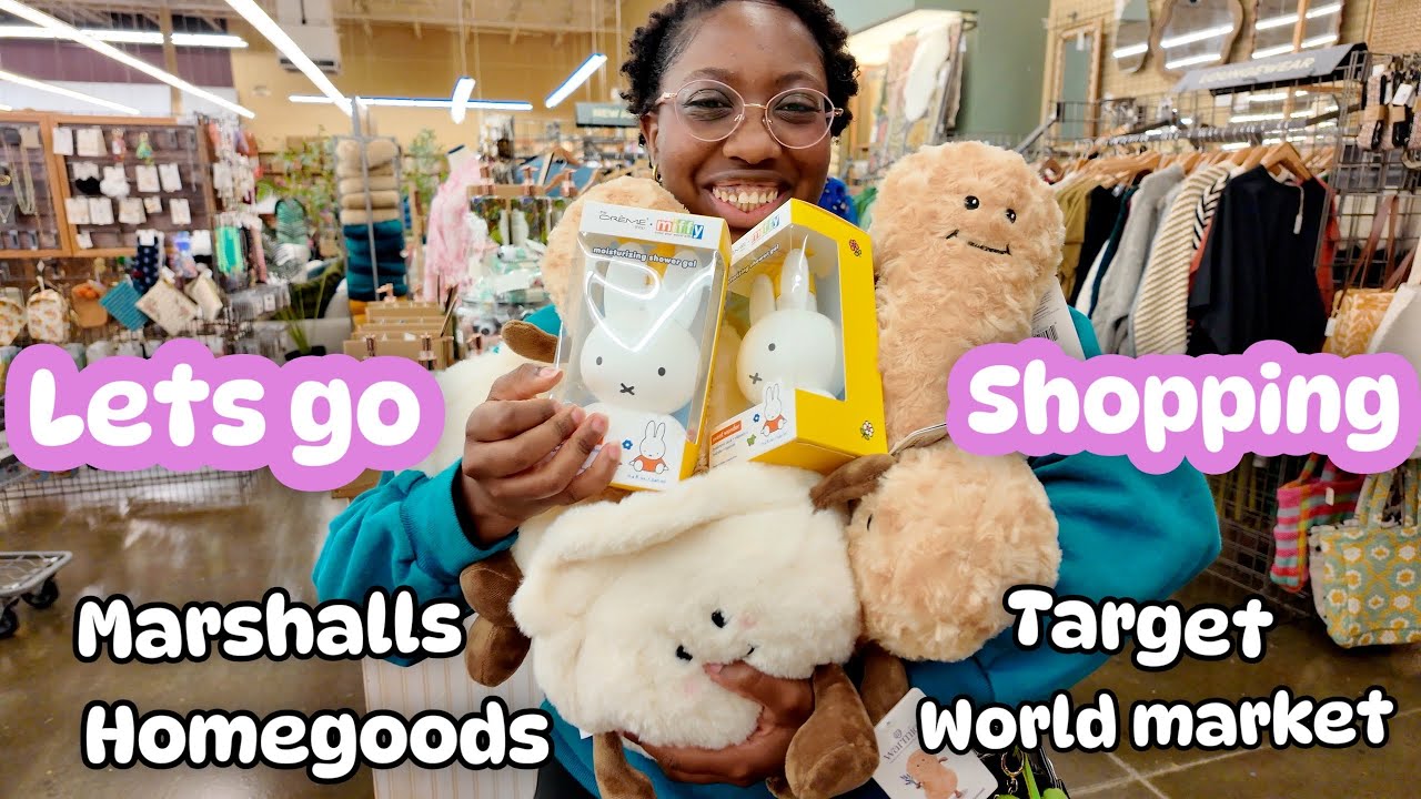 a day in my life | Shopping at Homegoods, Marshalls, Target World market 