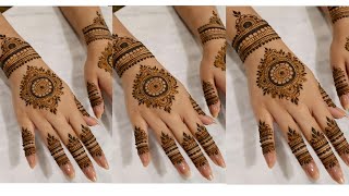 Easy Gol Tikki Mehndi Design | Simple Floral Mehndi Design | Arabic Mehndi Design For Hands