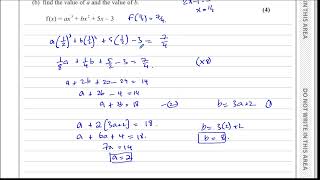 WMA12/01, (Edexcel), IAL, P2,  June 2025, Q4, Factor & Remainder Theorems, Algebraic Long Division