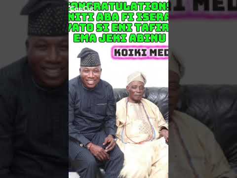 Congratulations CHIEF IGBOHO ENITI ABA FI ISERAN O YATO SI ENI TAFIRAN EJO GBOGBO OMO YORUBA EMABINU 