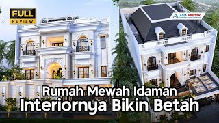 DESAIN RUMAH MEWAH 3 LANTAI 3 Kamar di Lahan 15x25 m