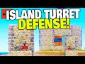 PLACING AUTO TURRETS around my ISLAND! *Epic Defence Strategy!* - Rust Solo Survival (Part 4/5)