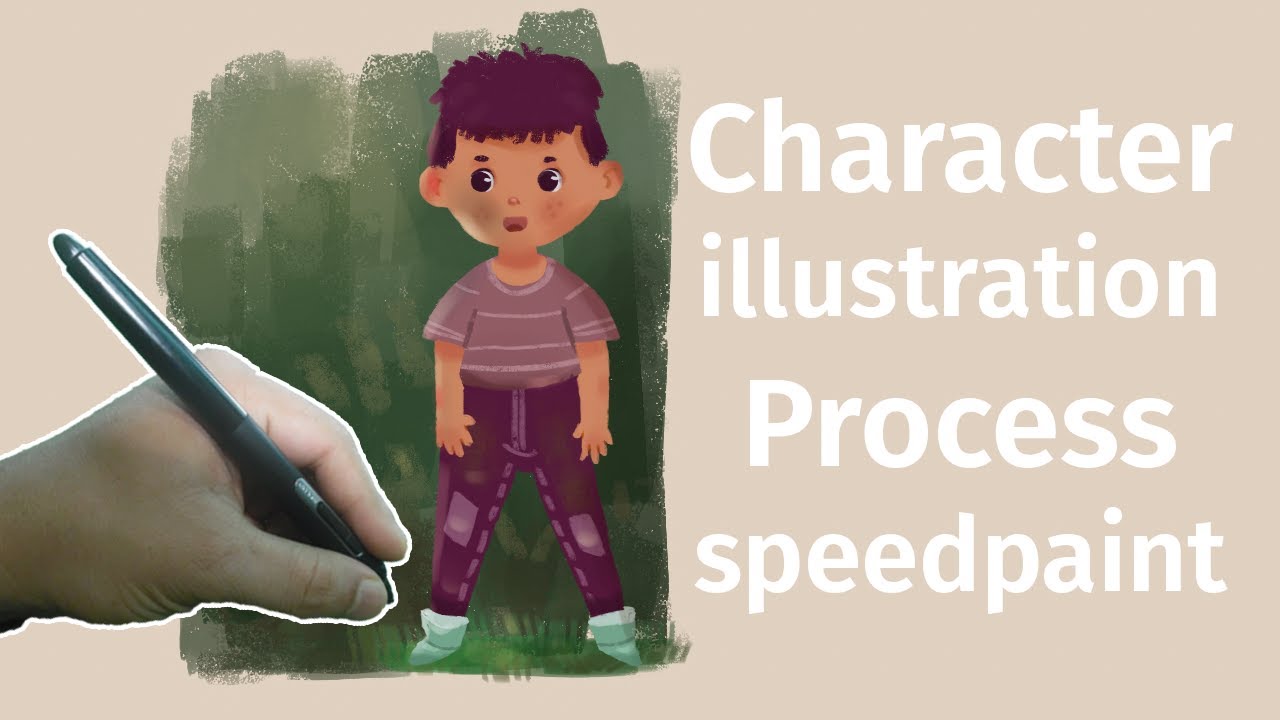 Character Illustration Process Speed paint - YouTube