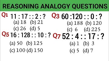 Reasoning Analogy || Reasoning Questions || Reasoning Practice set || Analogy Previous year question