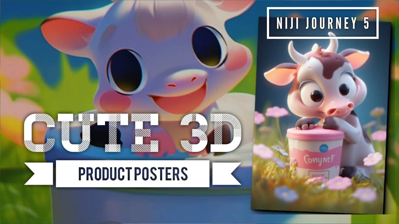 Midjourney Niji 5 prompts Cute 3D product poster - YouTube