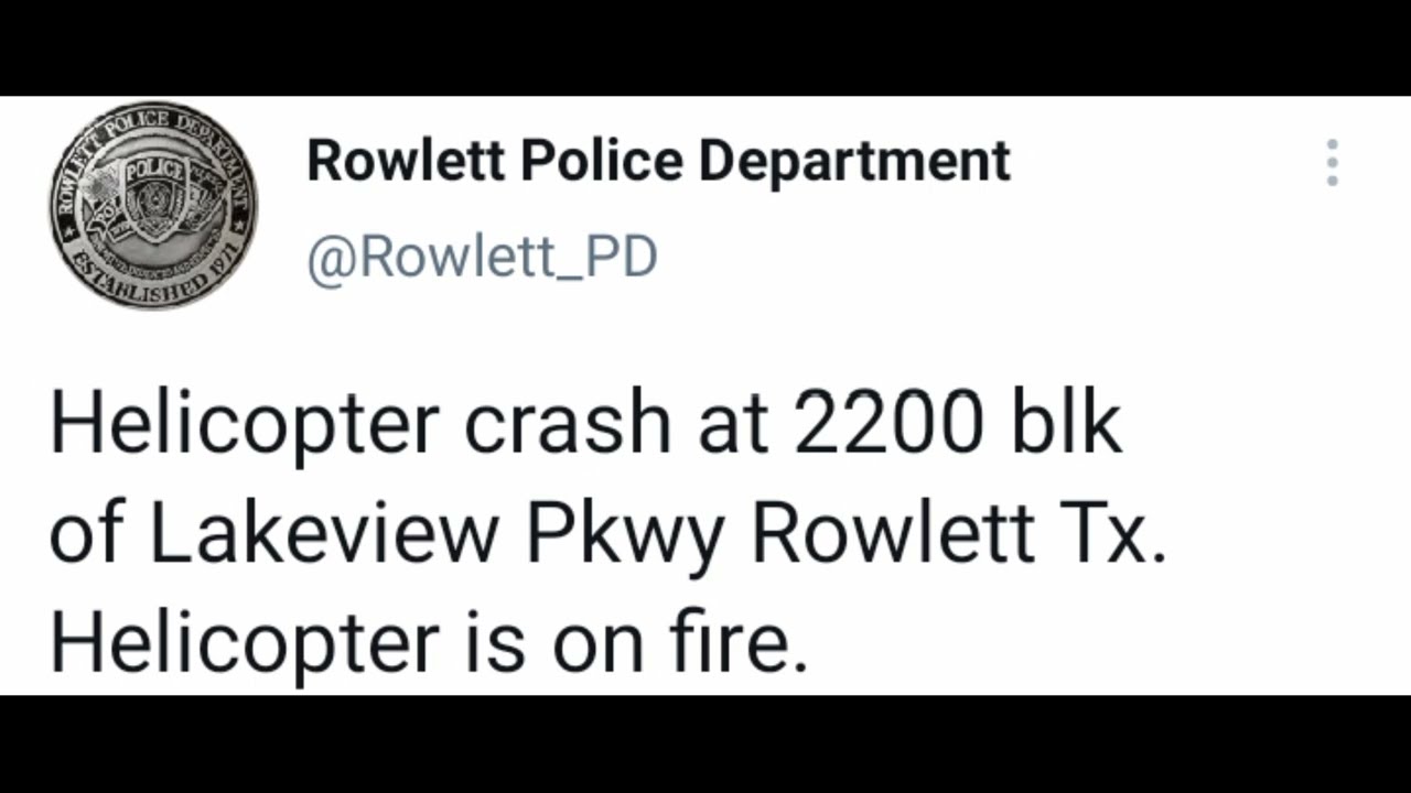 Rowlett Helicopter Crash Black Don News YouTube