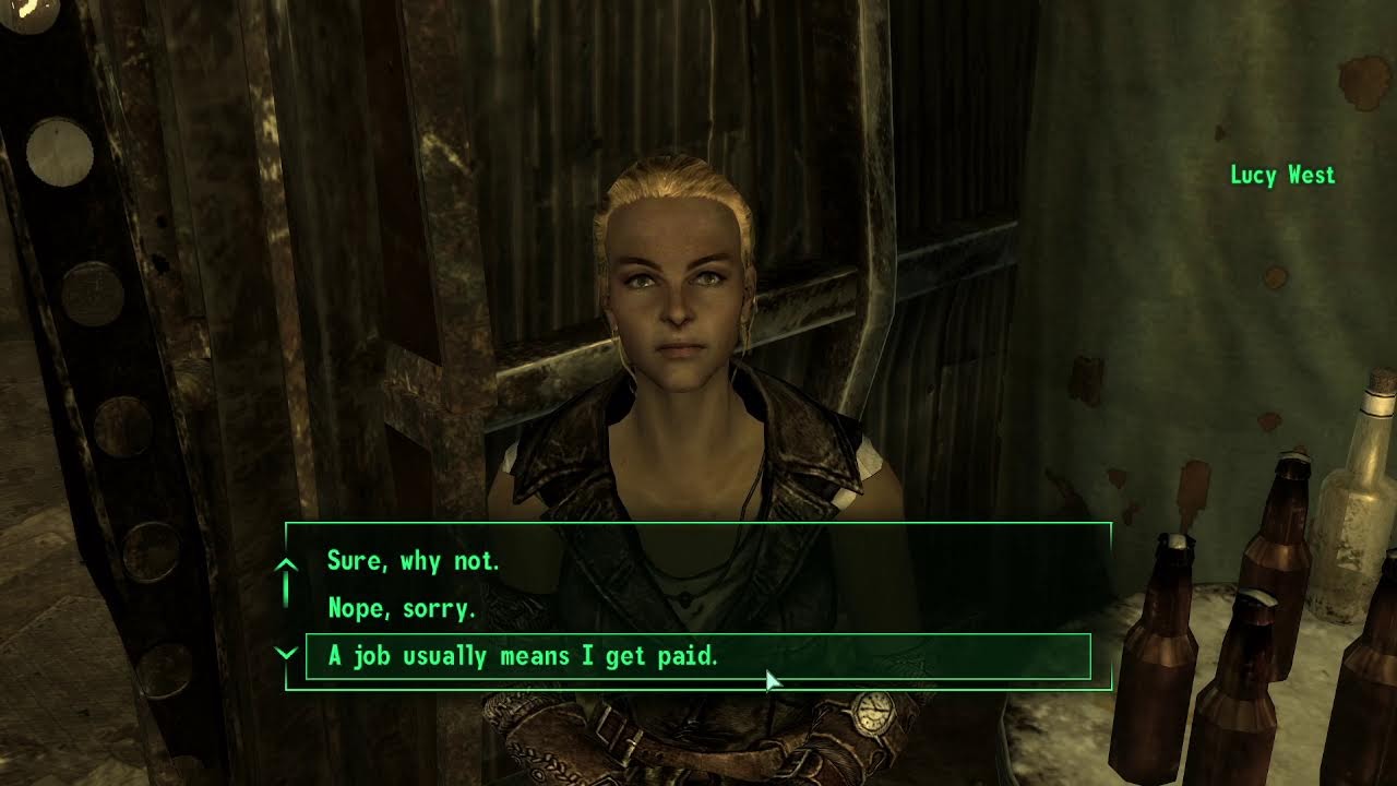 прохождение фолоут 3 говорим с неизвестной красоткой на мегатоне