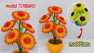 Terbarucara Membuat Bunga Matahari Dari Sedotan Minuman Model Terbaru Tanpa Lem Tembak
