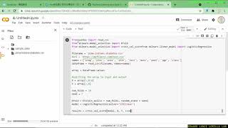【PYTHON】algorithm evaluation k fold cross validation