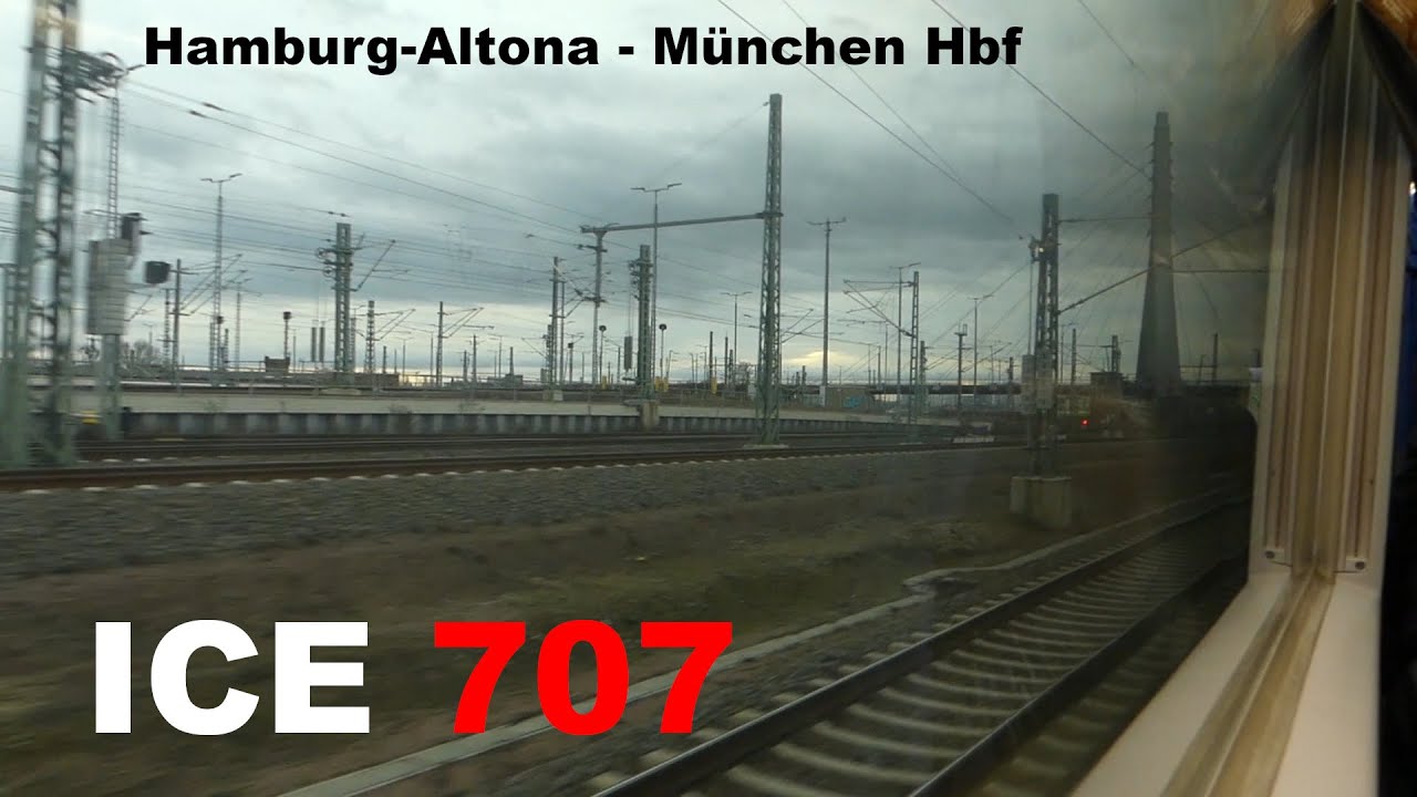 ICE 707 (ICE 1) Mitfahrt Hamburg-Altona - München Hbf | über Berlin, Halle