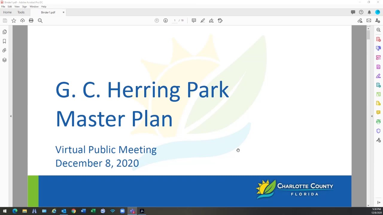G.C. Herring Park Master Plan Public Meeting #1 - YouTube