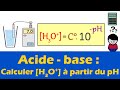 Relation entre h30 et ph acidebase  physique chimie  lyce