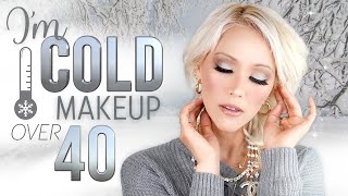 "I'm Cold" Makeup Tutorial Over 40 | Rare Beauty Positive Light Highlighter & Under Eye Brightener screenshot 1