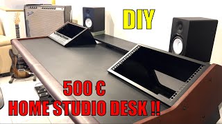 A cheap DIY HOME STUDIO DESK - (no talk, free plan)