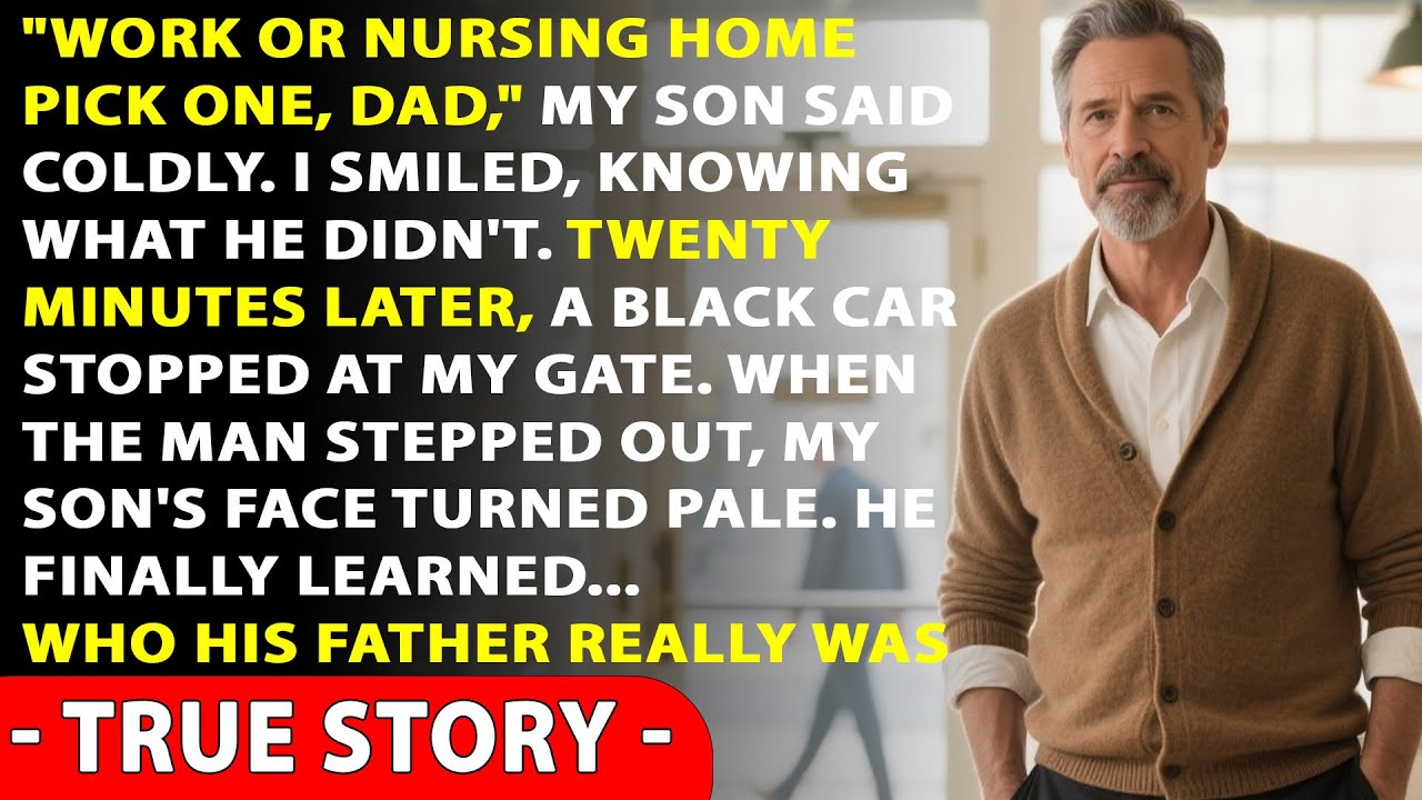 “If You Don’t Want To Go To The Nursing Home, Get A Job!” My Son Shouted. I Smiled. A Man Walked In.