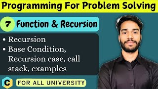 6.7 | Recursion in C | Call Stack | Base Condition in Recursion | Recursive Case | C language 