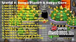 Newer Super Mario Bros Wii (Wii|Hack) (100%) (8|14) / World 8: Koopa Planet & Koopa Core [4K@60]