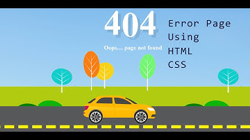 Animated Error Page Using HTML CSS