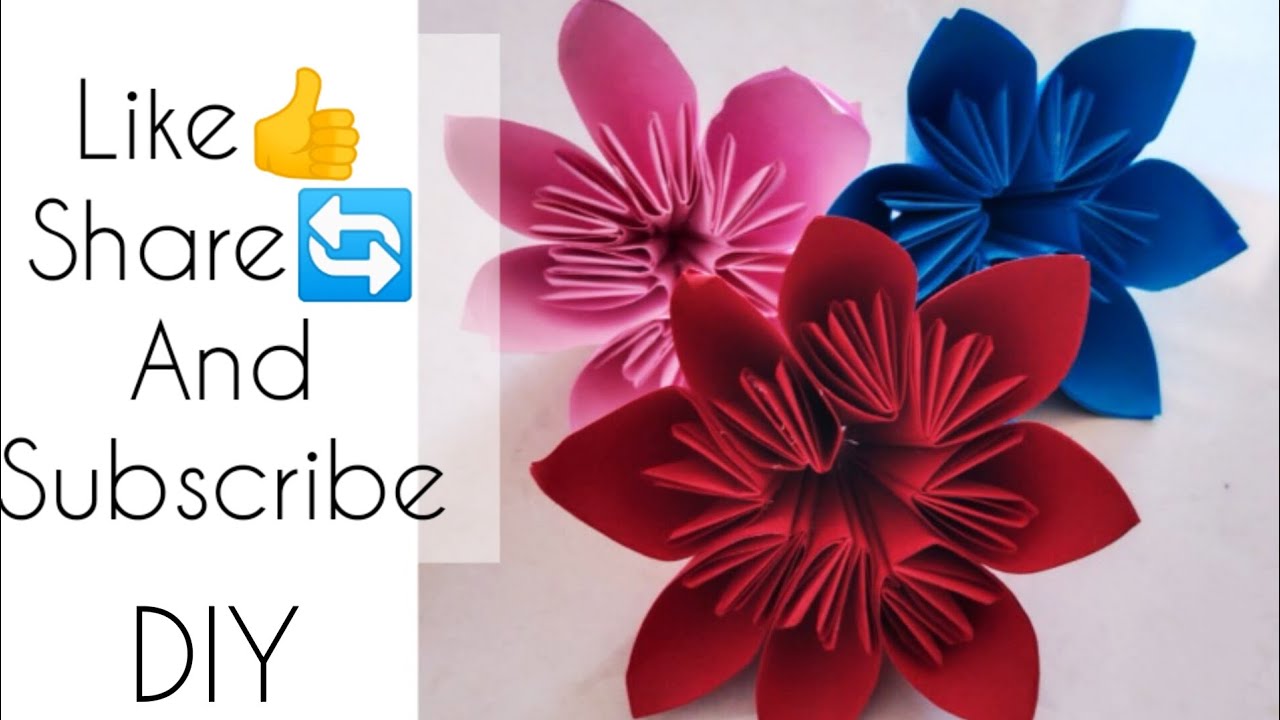 how to make paper flower/ kagaj se phool Kaise banaen / paper flowers
