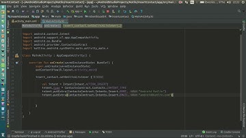 Android Kotlin Usage Tutorial #081 - Insert Contact