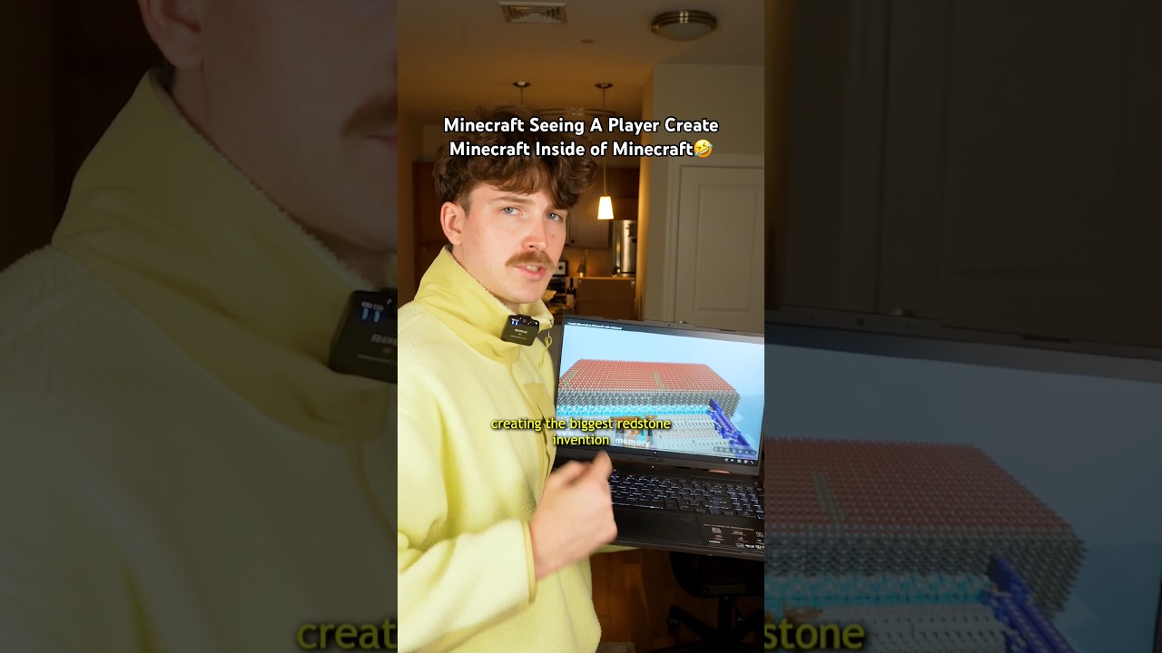 Minecraft Seeing A Player Create Minecraft Inside of Minecraft🤣