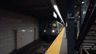 R68 #2902/#2788 (Q) via 6 Av Line arriving at 57 Street