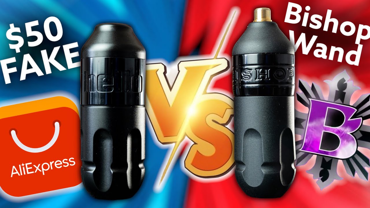 $50 FAKE Bishop Wand Vs. The Real Thing! What Tattoo Machine Is Best? - YouTube