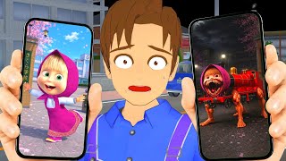 Yuta Mio Panics and Calls MASHA at 1:00 AM😱 MASHA BECOMES A TRAIN ANOMALY WITH LEGS ‼ | Sakura Sc...