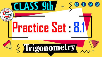 Trigonometry Practice set 8.1 Class 9th