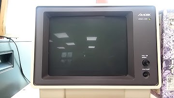 [제로하나 컴퓨터박물관] daewoo msx1 IQ1000 computer(천자문 프로그램 실행 동영상)