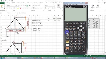 YOUTUBE CALCULO MATRICIAL DE UNA ARMADURA CON EXCEL Y CALCULADORA, METODO DE RIGIDEZ