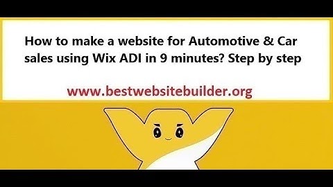 How to make a website for Automotive & Car sales using Wix ADI in 9 minutes? Step by step