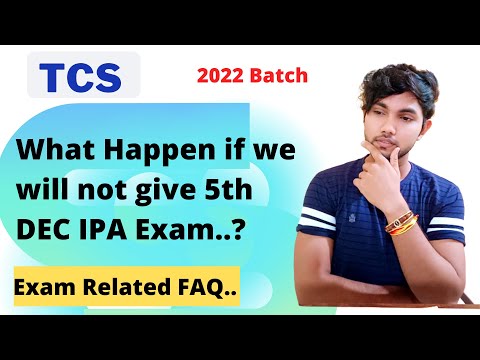 December IPA Exam Related FAQ | #tcs #tcser