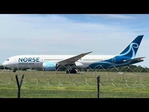 Norse Boeing 787 Dreamliner taking off at Manchester Airport #aviation #planes